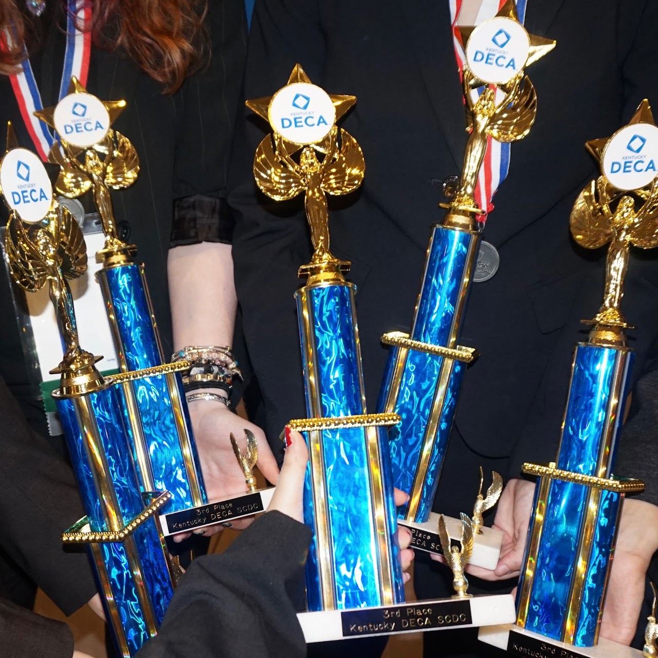 Kentucky DECA conference trophies